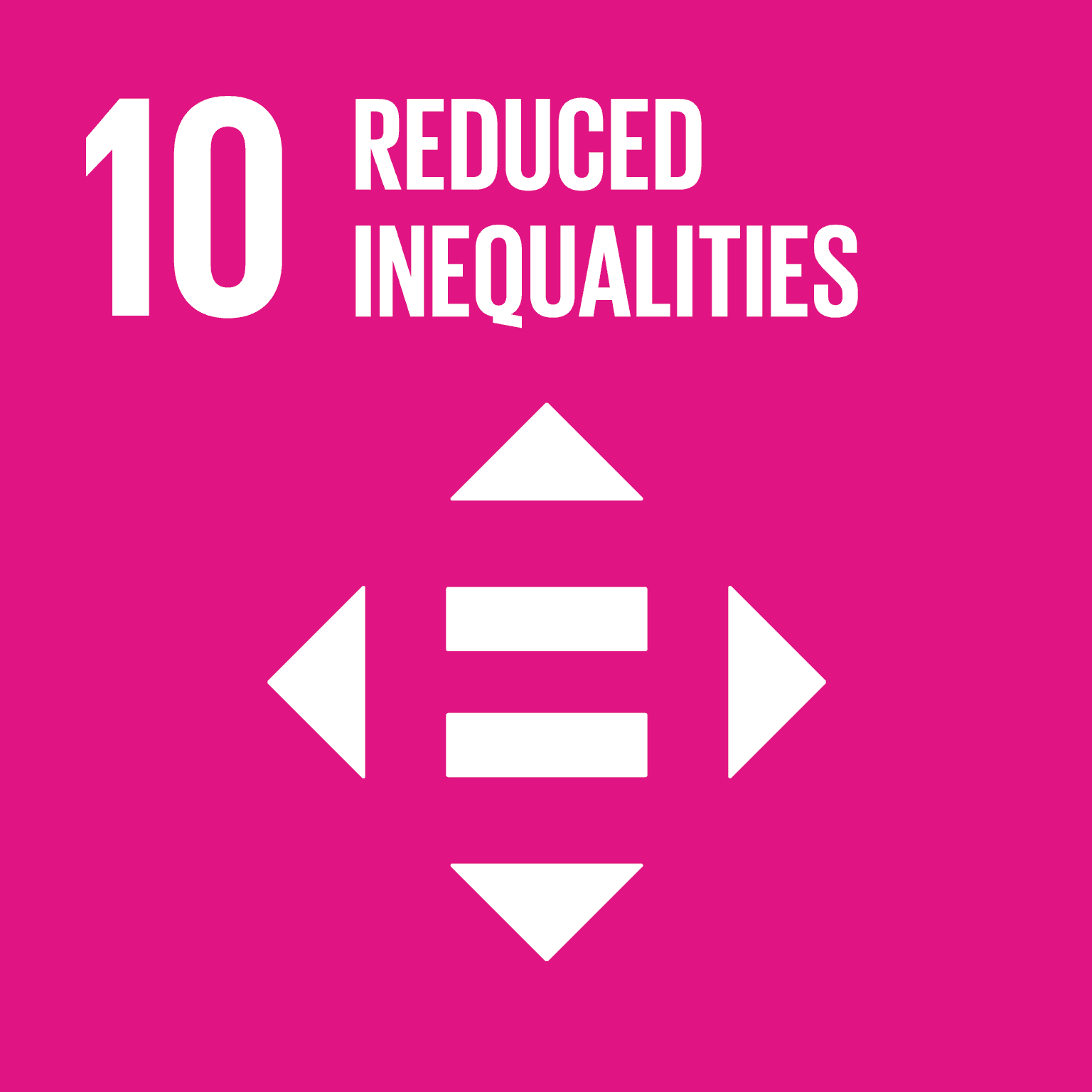 SDG 10 - Reduced Inequalities Colored